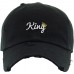 King Embroidery Dad Hat Cotton Adjustable Baseball Cap  eb-92926054